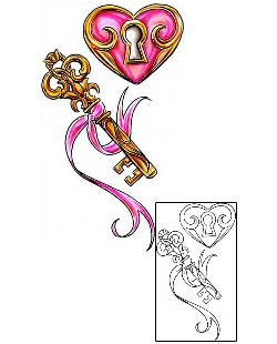 Lock & Key Tattoo Miscellaneous tattoo | T9F-00121