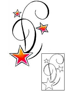 Decorative Tattoo Astronomy tattoo | T9F-00138