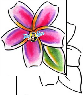 Plumeria Tattoo t9f-00169