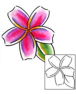 Plumeria Tattoo T9F-00169