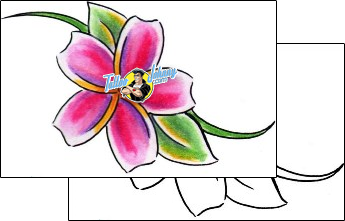 Plumeria Tattoo t9f-00198