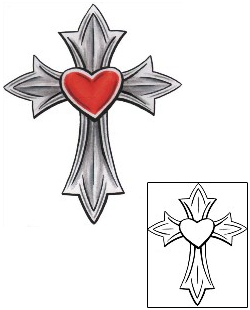 Sacred Heart Tattoo Religious & Spiritual tattoo | T9F-00204