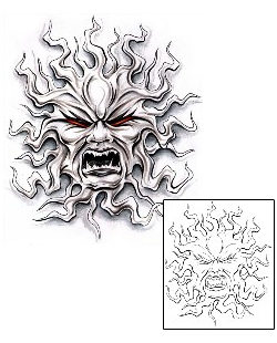 Sun Tattoo Horror tattoo | T9F-00248