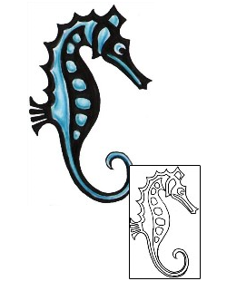 Seahorse Tattoo Marine Life tattoo | T9F-00353