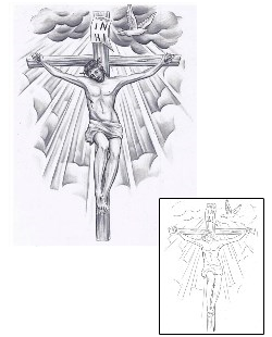 Cross Tattoo Religious & Spiritual tattoo | T9F-00364