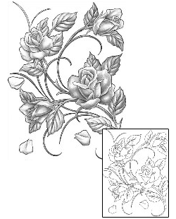 Rose Tattoo Plant Life tattoo | T9F-00393