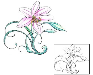 Lily Tattoo Plant Life tattoo | T9F-00400
