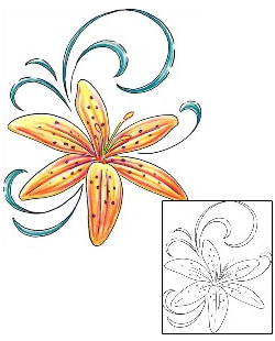 Lily Tattoo Plant Life tattoo | T9F-00404