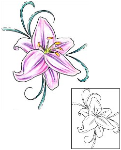 Lily Tattoo Plant Life tattoo | T9F-00410