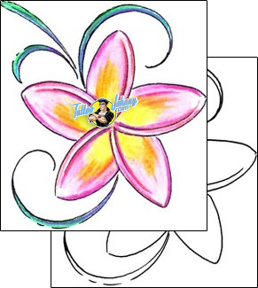 Plumeria Tattoo t9f-00420