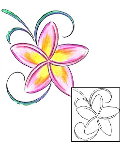 Plumeria Tattoo T9F-00420