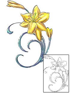 Lily Tattoo Plant Life tattoo | T9F-00424