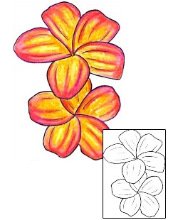 Plumeria Tattoo T9F-00425