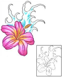 Hibiscus Tattoo Plant Life tattoo | T9F-00440