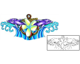 Plumeria Tattoo Marine Life tattoo | TAF-00044