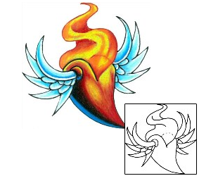 Fire – Flames Tattoo For Women tattoo | TAF-00050