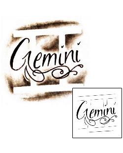 Gemini Tattoo Zodiac tattoo | TDF-00034