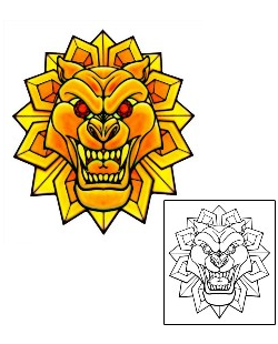 Lion Tattoo Astronomy tattoo | TGF-00001