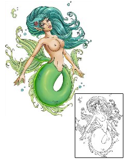 Mermaid Tattoo Mythology tattoo | THF-00008
