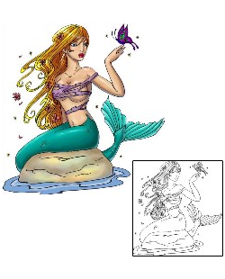 Mermaid Tattoo Mythology tattoo | THF-00020