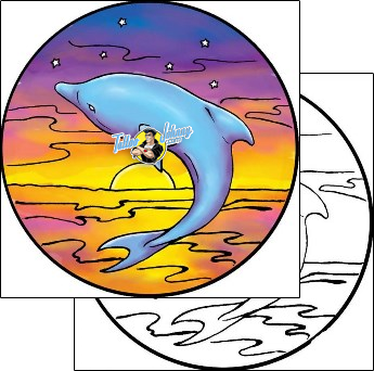Dolphin Tattoo marine-life-dolphin-tattoos-therese-l-davis-thf-00024