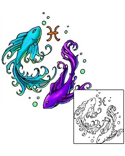 Zodiac Tattoo Marine Life tattoo | THF-00028