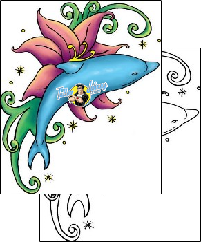 Dolphin Tattoo marine-life-dolphin-tattoos-therese-l-davis-thf-00034