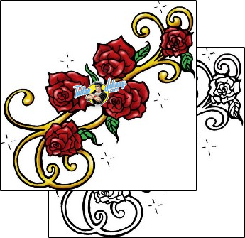 Decorative Tattoo plant-life-rose-tattoos-therese-davis-thf-00097