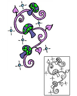 Mushroom Tattoo Miscellaneous tattoo | THF-00102