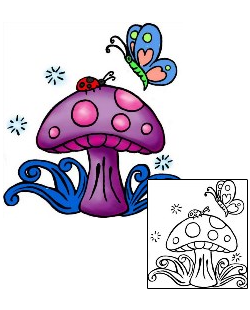 Mushroom Tattoo Miscellaneous tattoo | THF-00112