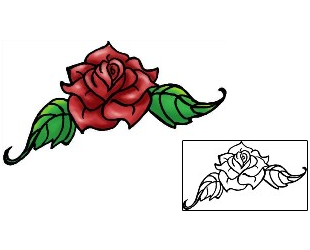 Rose Tattoo Plant Life tattoo | THF-00116