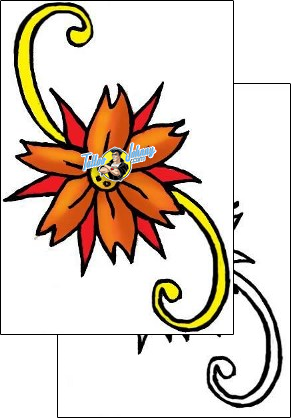Flower Tattoo plant-life-flowers-tattoos-therese-l-davis-thf-00158