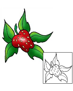 Strawberry Tattoo For Women tattoo | THF-00170
