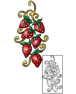 Strawberry Tattoo For Women tattoo | THF-00173