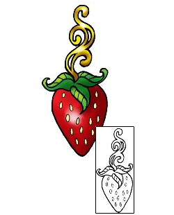Strawberry Tattoo For Women tattoo | THF-00175