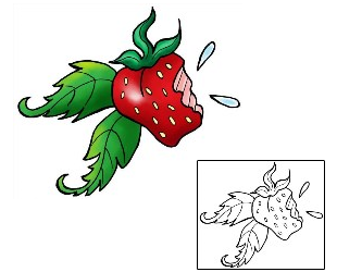 Strawberry Tattoo For Women tattoo | THF-00177