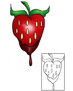 Strawberry Tattoo For Women tattoo | THF-00222