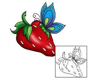 Strawberry Tattoo For Women tattoo | THF-00232