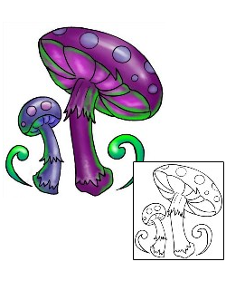Mushroom Tattoo Design THF-00264 