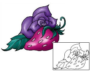 Strawberry Tattoo Plant Life tattoo | THF-00284
