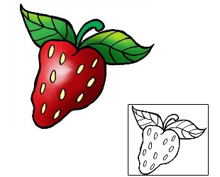 Strawberry Tattoo For Women tattoo | THF-00307