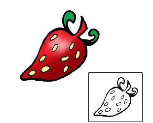 Strawberry Tattoo For Women tattoo | THF-00309