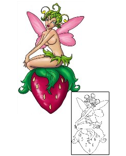 Strawberry Tattoo Elaine Fairy Tattoo