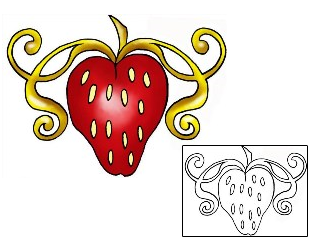 Strawberry Tattoo Tattoo Styles tattoo | THF-00313