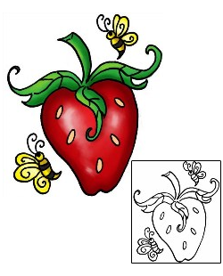 Strawberry Tattoo For Women tattoo | THF-00314