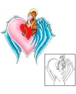 Angel Tattoo Religious & Spiritual tattoo | TJF-00013