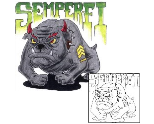 Bulldog Tattoo Semper Fi Bulldog Tattoo