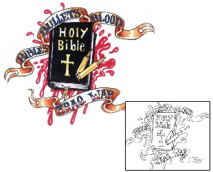 Heavenly Tattoo Bloody Bible Tattoo