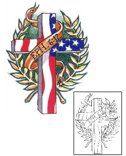 Patriotic Tattoo Religious & Spiritual tattoo | TLF-00021