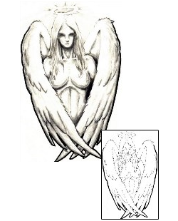 Angel Tattoo Religious & Spiritual tattoo | TLF-00032